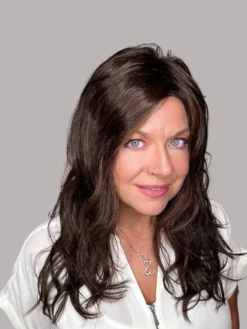 Arrow Wig By Ellen Wille | Mono Part -Wig Specialty Shop ELLENWILLEARROWChocolateRootedFront