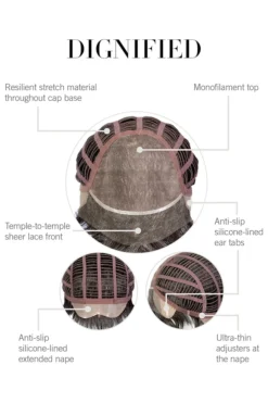 Dignified Men's Wig By HIM | Mono Top -Wig Specialty Shop HIM Dignified CapConstruction