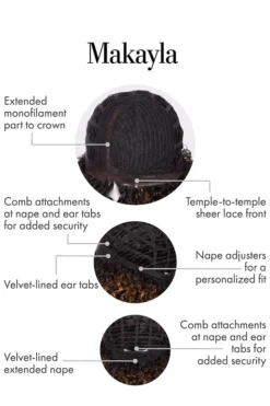 Makayla Wig By Kim Kimble | Heat-Friendly Synthetic 27 Makayla Wig By Kim Kimble | Heat-Friendly Synthetic -Wig Specialty Shop KK Makayla CapConstruction