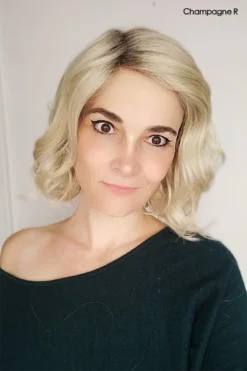 Merrill Wig By Noriko -Wig Specialty Shop MerrillChampagneRootedNorikopicfront2