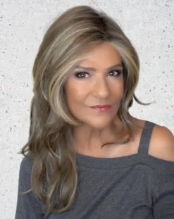 Stroke Of Genius Wig By Raquel Welch | Mono Part -Wig Specialty Shop RWStrokeofGeniusRL9 24SSShadedIcedCafeLatte