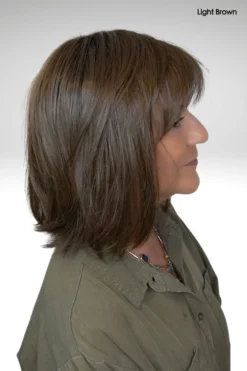 Whisper Wig By Toni Brattin | Heat-Friendly Synthetic 25 Whisper Wig By Toni Brattin | Heat-Friendly Synthetic -Wig Specialty Shop ToniBrattinWhisperLightBrownSide
