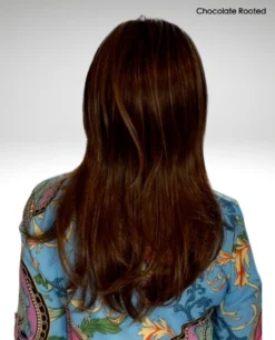 Music Wig By Ellen Wille | Heat-Friendly Synthetic -Wig Specialty Shop cEWMUSICChocolateRootedback