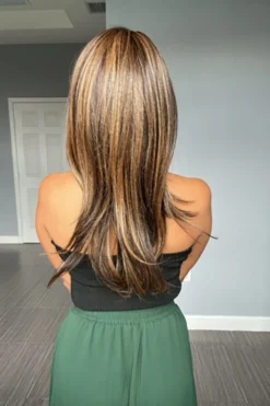 Lauren Wig By BelleTress | Heat-Friendly Synthetic -Wig Specialty Shop cLaurenBTRichChocolateBrownRback