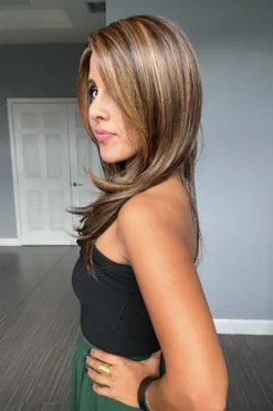 Lauren Wig By BelleTress | Heat-Friendly Synthetic -Wig Specialty Shop cLaurenBTRichChocolateBrownRside2