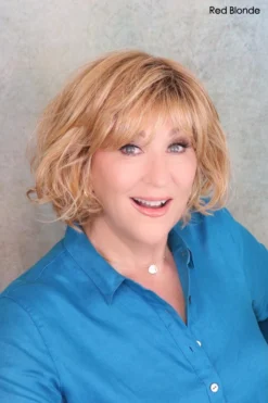 Trendy Wig By Toni Brattin | Heat-Friendly Synthetic | Large Cap -Wig Specialty Shop cTrendyRedBlondeTBfront 1940b136 99c1 40ea b47a f1604cfe0b1f