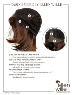 Casino More Wig By Ellen Wille | Mono Part -Wig Specialty Shop ewcasinomore cap
