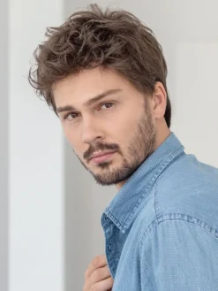 Justin Men's Wig By Ellen Wille | Double Mono Top